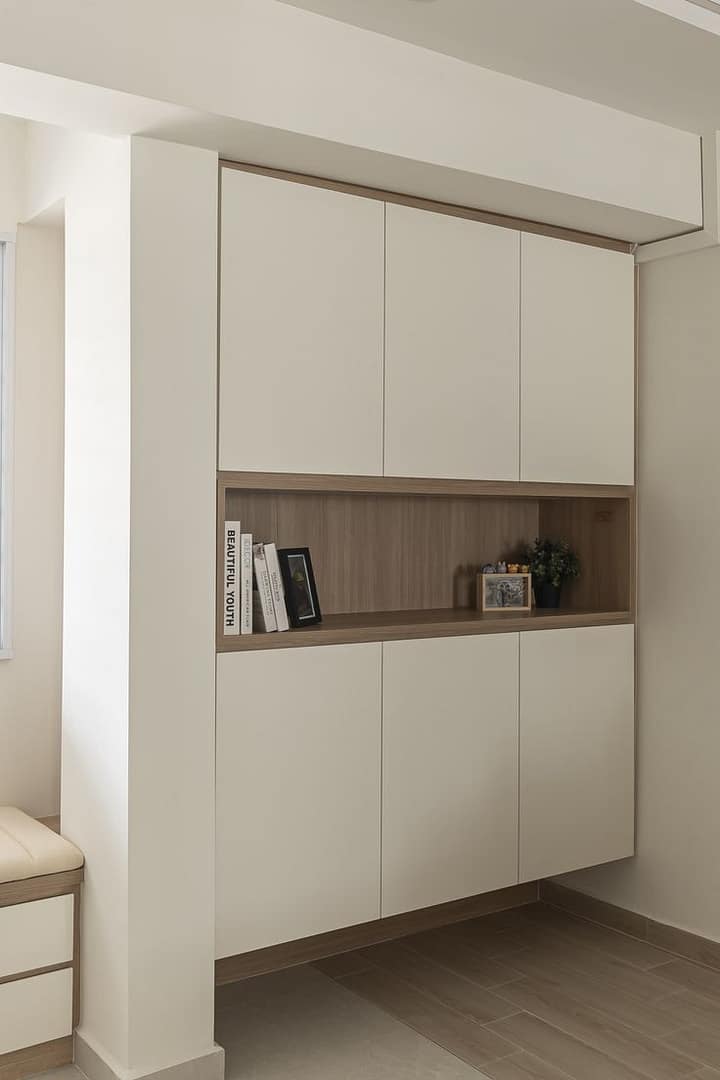 Minimalist Wall Cabinet with Display Niche
