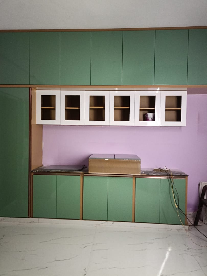 Stylish modular wardrobe design using WPC panels